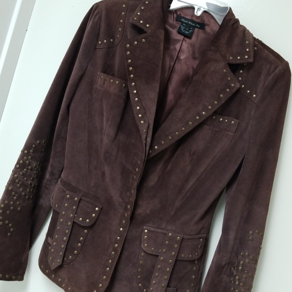 Leather Jacket satin lining sz S
